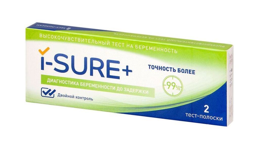 фото упаковки I-Sure Plus Тест на беременность