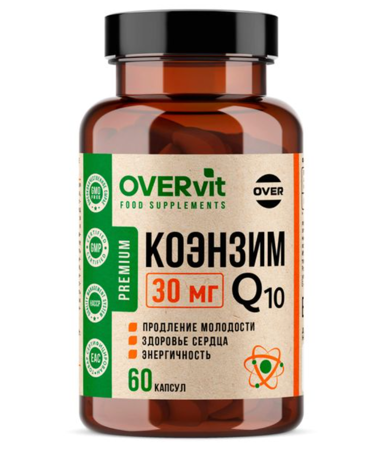 фото упаковки Overvit Коэнзим Q10