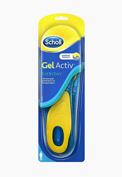 фото упаковки Scholl GelActiv Everyday стельки для комфорта на каждый день для мужчин
