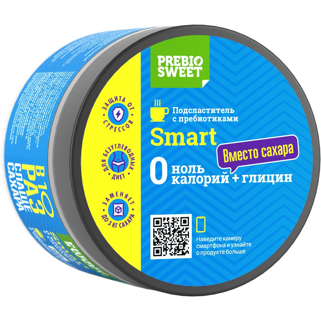 Prebiosweet Smart Подсластитель с пребиотиками, порошок, с глицином, 300 г, 1 шт.