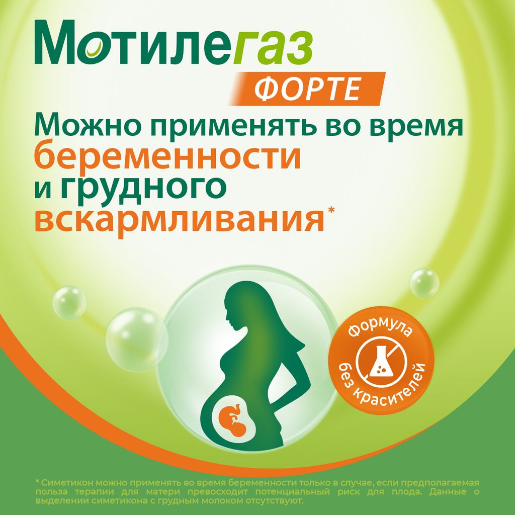 Мотилегаз форте, 120 мг, капсулы, 20 шт.