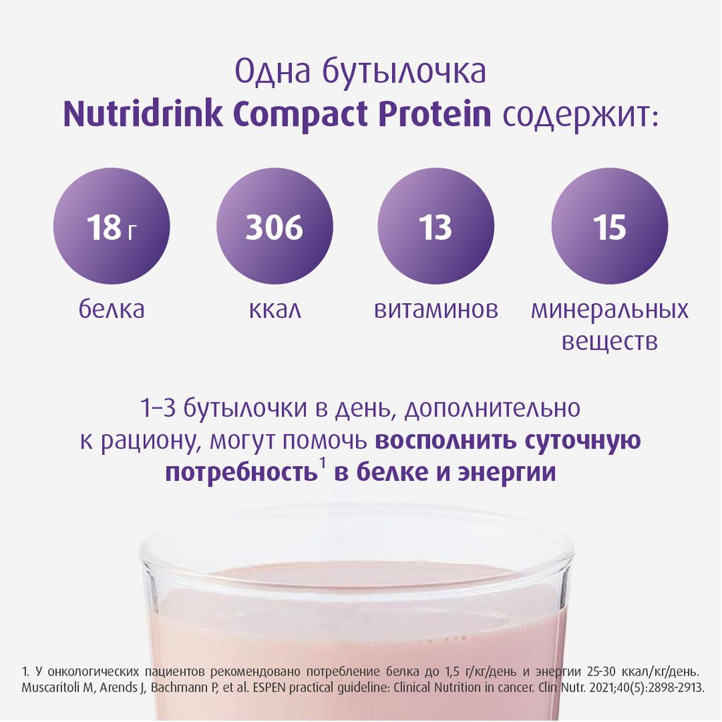 Nutridrink compact protein, лечебное диетическое высокобелковое питание, охлаждающий фруктово-ягодный, 125 мл, 4 шт.
