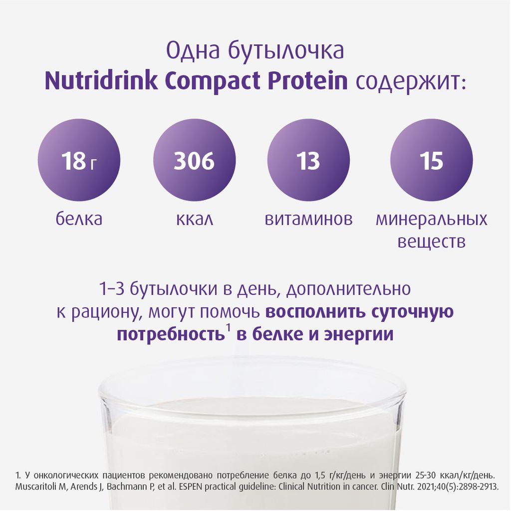 Nutridrink compact protein, лечебное диетическое высокобелковое питание, нейтральный, 125 мл, 4 шт.