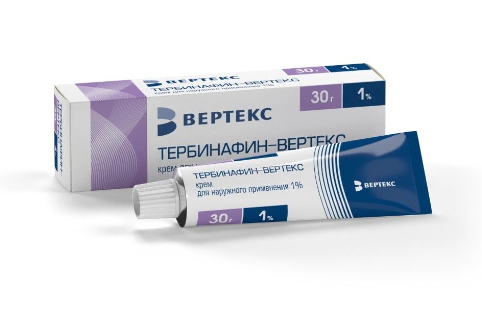 фото упаковки Тербинафин-Вертекс, 1%, крем для наружного применения, 30 г, 1 шт. фото упаковки Тербинафин-Вертекс