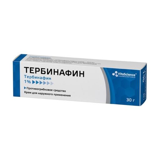 Vitascience Тербинафин, 1%, крем для наружного применения, 30 г, 1 шт.