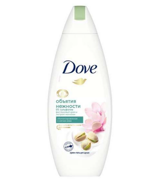 Dove Крем-гель для душа бессульфатный объятия нежности, крем-гель, Фисташковый крем и магнолия, 250 мл, 1 шт.