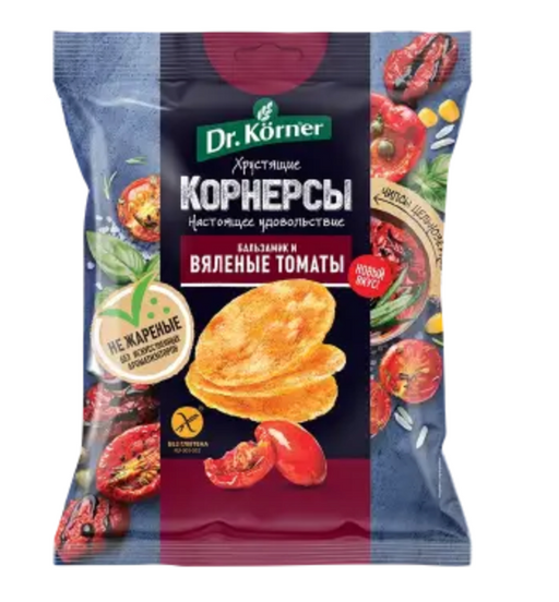 Доктор Кернер Чипсы цельнозерновые кукурузно-рисовые, корнерсы-чипсы, 50 г, 1 шт.
