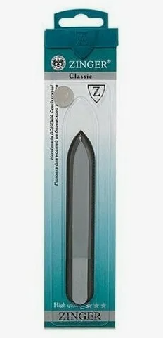 Zinger Пилка стеклянная для ногтей, арт. FG-02-09, 1 шт.