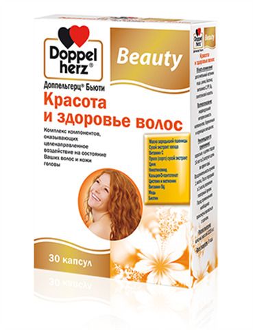 Доппельгерц Бьюти Красота и здоровье волос, 1235 мг, капсулы, 30 шт.