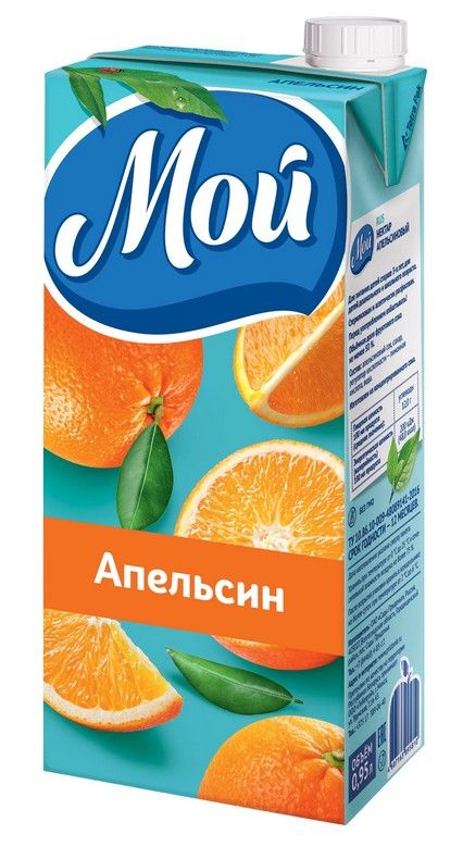 Сок Мой Апельсин нектар, для детей с 3х лет, 0.95 л, 1 шт.