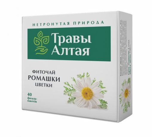 Травы Алтая Ромашки цветки, фиточай, 1.5 г, 40 шт.