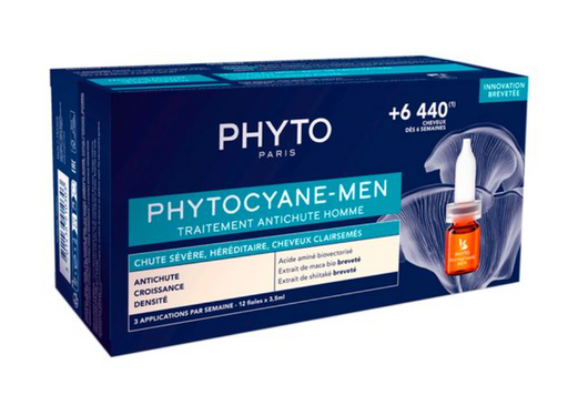 Phyto Phytocyane Сыворотка против выпадения волос для мужчин, сыворотка, укрепляющая, 3,5 мл, 12 шт.