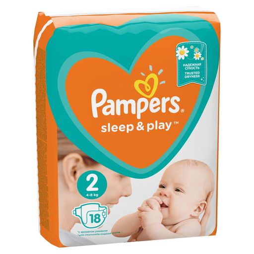 Pampers Sleep&Play Подгузники детские, р. 2, 4-8 кг, 18 шт.