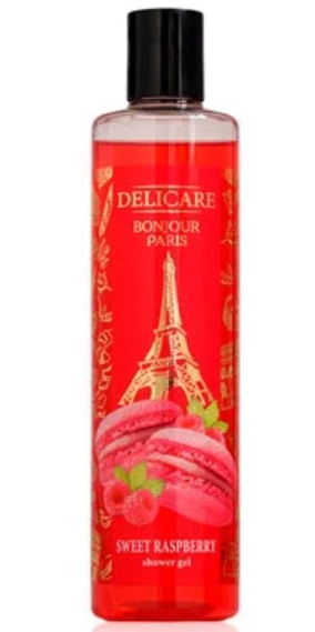 Delicare Bonjour Paris Гель для душа, гель для душа, Sweet Raspberry, 300 мл, 1 шт.