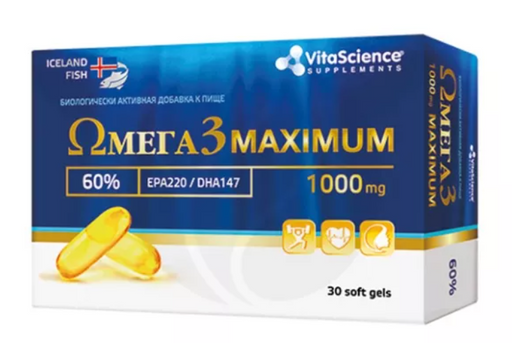 Vitascience Омега-3 60% Максимум, капсулы, 30 шт.