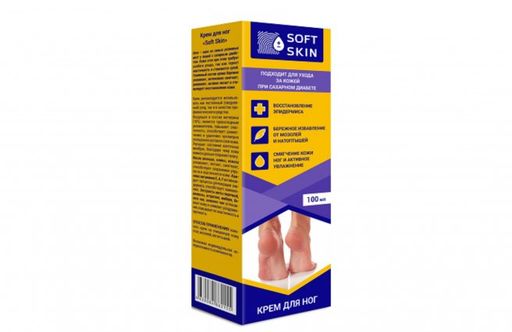 Soft Skin Крем для ног, подходит для ухода за кожей при диабете, 100 мл, 1 шт.