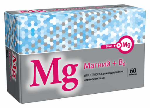 Mg Магний плюс В6, таблетки, 60 шт.