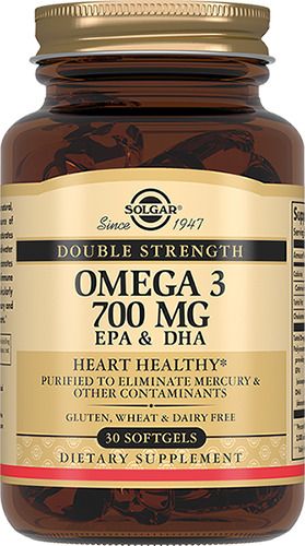Solgar Двойная Омега-3 700 мг ЭПК и ДГК, 700 мг, капсулы, 30 шт.