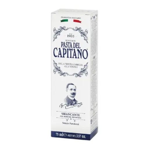 Pasta del Capitano Зубная паста отбеливающая, паста зубная, с запатентованной молекулой, 75 мл, 1 шт.
