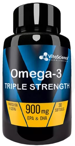 Vitascience Омега-3 Экстра тройная сила, капсулы, 30 шт.