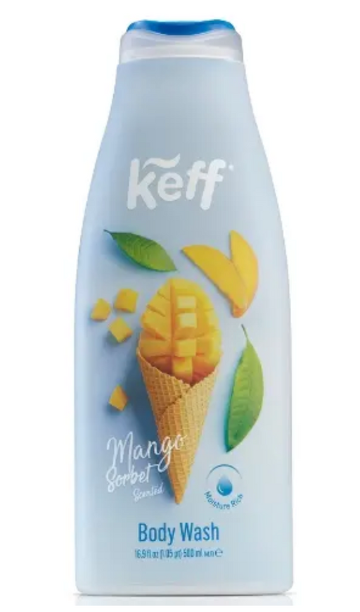 Keff крем-гель для душа, мороженое сорбет манго, 500мл, 1 шт.