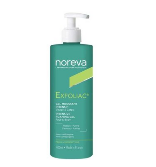 Noreva Exfoliac Гель для лица интенсивный пенящийся, гель, очищающий, 400 мл, 1 шт.